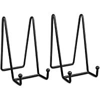 Yue Soportes de Exhibición- 2 Piezas- Soportes de Placa Decorativa de Metal Negro de 6 Pulgadas- para álbumes de Fotos…